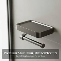 Multifunctional Toilet Paper Holder with Phone Shelf Waterproof Phone Shelf Toilet Paper Holder Long-Lasting for Restroom