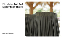 Heat Insulating Simulated Straw Roofing Weather Resistant Fake Straw Roof Panel Realistic Appearance for Designers, Gazebo, Tiki Bar, Garden