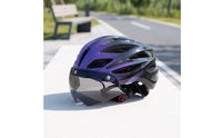 Shock-Absorbing Bike Helmet with Visor Ventilated Bike Helmet with Sun Visor Adjustable Lightweight for Cyclists, Commuters