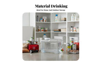 Portable Water Jug with Spigot Clear Design Clear Water Bucket with Handle for Campers, Hikers, Car Travel