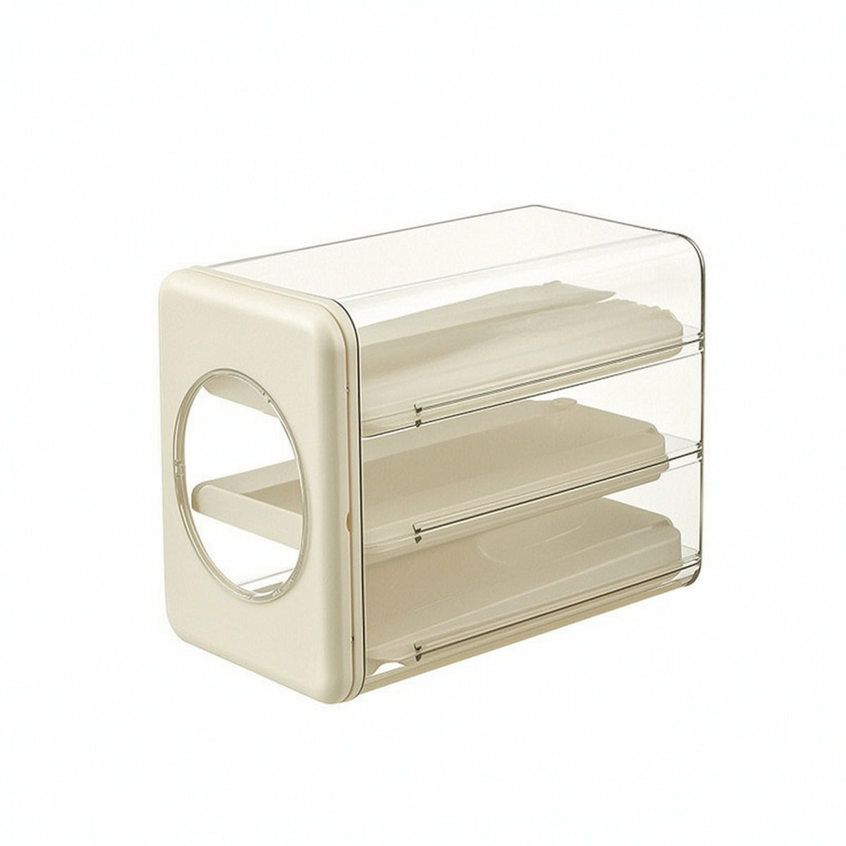 Egg Storage Box Clear Egg Organizer with Drawers Transparent for Kitchen