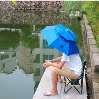 Double-Layer Umbrella Hat with Ice Sleeves Protection Umbrella Hat Compact Sunhat Lightweight for Gardeners