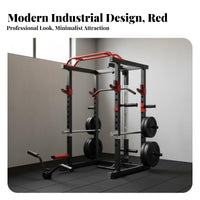 Multi-Function Squat Rack Heavy-Duty Construction Multifunctional Squat Rack Stable Frame Power Cage for Fitness Enthusiasts, Bodybuilders, Home Gym