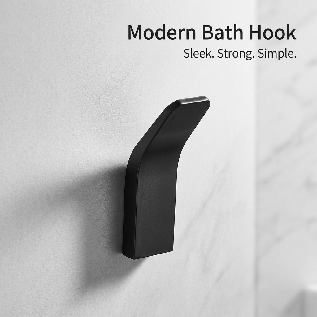 Bedroom Hat Hook and Kitchen for Homeowners, Rustproof Wall Mounted Coat Made of Aluminum, No-Drill Robe with Adhesive Installation