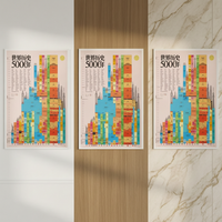 World History Timeline Canvas Poster for Living Room Study