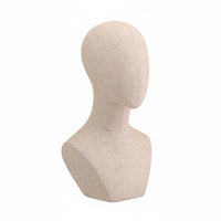 Mannequin Head Abstract Faceless Design Securable Hairpiece Head Stable Base Necklace Display Bust for Showcase Window
