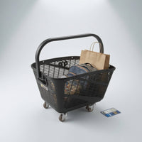 Cycle Rear Basket with Wheels Portable Rolling Bike Basket with Handle Quick Release Allall-Purpose for Pet Owners