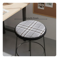 Wear-Resistant Linen Seat Cushion Long-Lasting Round Stool Cushion Breathable Material for Students, Office Workers, Floor, Car
