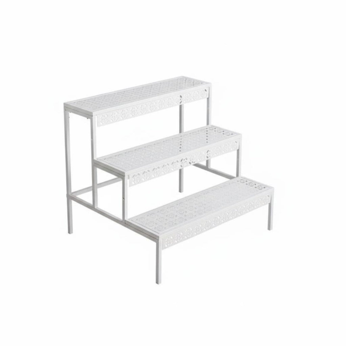 Indoor & Outdoor Use 3-Tier Stepped Plant Shelf Space-Saving 3-Tier Plant Stand Weather-Resistant Flower Rack Easy Assembly for Gardeners, Apartment Dwellers, Homeowners, Balcony, Windowsill, Patio, Living Room