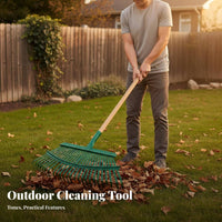 Telescopic Foliage Rake Flexible Tines Steel Tine Foliage Rake Anti-Slip Grip Lightweight for Landscapers
