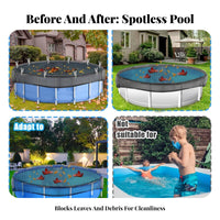 Round Pool Leaf Net Includes Fastening Clips Above Ground Pool Leaf Netting Easy Installation Winter Debris Net for Homeowners