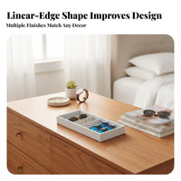6 Slot Sunglasses Tray Scratch Protection Velvet Eyeglass Display Case Dust-Resistant Sunglasses Organizer Tray for Dresser Top, Closet, Drawer