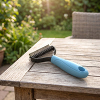 Dematting Comb Ergonomic Double-Sided Grooming Comb De-Shedding Brush Easy Grip Double-Sided Dog Brush Skin-Friendly for Dogs