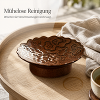 Ceramic Dessert Plate Chinese Japanese Style Snack Dish Fruit Nut Tray Tea Ceremony Serving Bowl