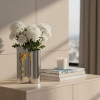 Stainless Steel Vase Nordic Design Modern Flower Holder Elegant for Tabletop