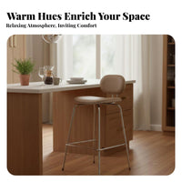 Retro Design utilitarian supportrest Stool Minimalist & design Lowspine support High Stool Sturdy Frame Bar Chair Built-in Footrest for homeowners, Business Owners, Interior Designers, Restaurant, Counter, Kitchen, Patio