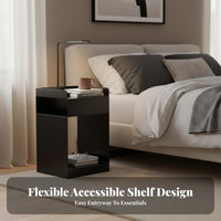 Minimalist Design 2-Tier Rolling Cabinet Multifunctional Side Table Mobile Design Nightstand Space-Saving for Apartment Dwellers, Downice Workers, Bedroom, Living Room, Small Areas, Under Desk