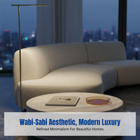 Wabi-Sabi Stone Coffee Table, Modern Minimalist Living Room Table, Creative Designer Side Table Set