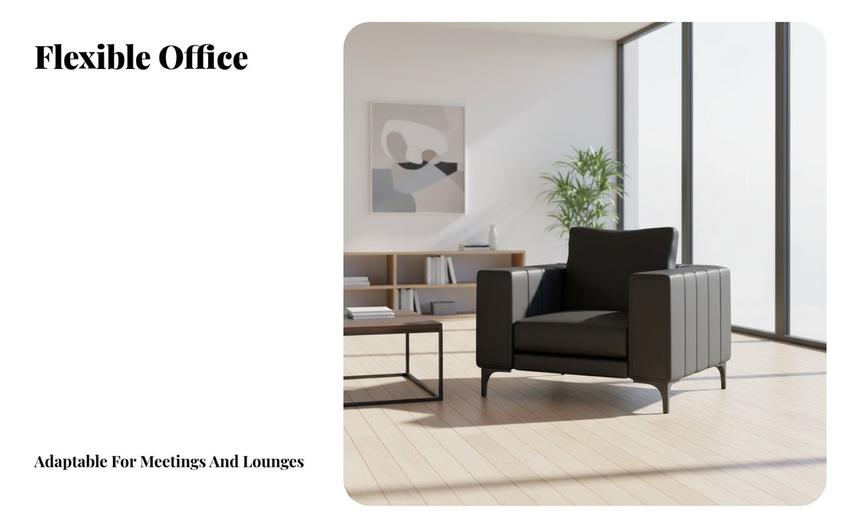 Modern Design 3 Piece Reception Set Minimalist design Office Seating Professional Look Commercial Furniture sturdy Construction for Corporate Clients, Business Owners, Customers, Waiting Room, Bank, Salon, Hospital