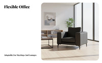 Modern Design 3 Piece Reception Set Minimalist design Office Seating Professional Look Commercial Furniture sturdy Construction for Corporate Clients, Business Owners, Customers, Waiting Room, Bank, Salon, Hospital