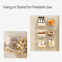 Wall Mounted Kitchen Storage Basket No-Drill Organizer