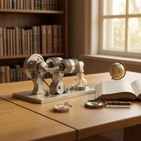 Heat-Cycle Engine Model Glass Burner Metal Heat-Cycle Engine Thermodynamics Science Toy for Physics Students
