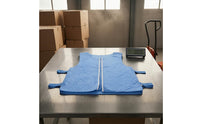 White Edging Blue Tie-Front Cooling Vest Rounded Neckline Water-Activated Cooling Vest