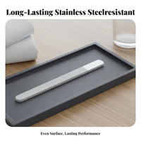 Stainless Steel Nail File Washable Stainless Metal Fingernail File Sturdy Double-Sided Nail for Women, Adults, Mobile, Travel, Pedicure