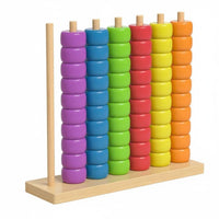 Peg Board Bead Set Develops Fine Motor Skills Color Sorting Toy Easy to Grasp Circular Building Blocks for Young Children, Preschoolers, Nursery