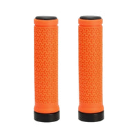 Handlebar Grips with End Caps Anti-Slip Handlebar Grips with Aluminum Clamp Textured High Friction for Cyclists, Cycling