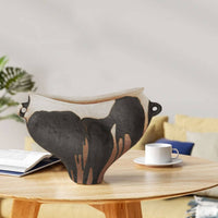 Vase Artistic Hand-Painted Vase Home Decoration for Living Room, Entryway, Showroom