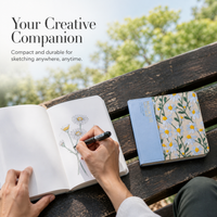 Acrylic Marker Sketchbook with Flip-Through Design, Portable Blank Art Book for Watercolor and Sketching