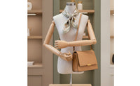 Mannequin Torso with Wooden Arms Linen Textured Mannequin Torso with Arms Stable Cloth Covered Dress Form for Designers