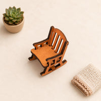 Curved Rockers 1:12 Scale Chair Slatted Back Dollhouse Rocking Chair