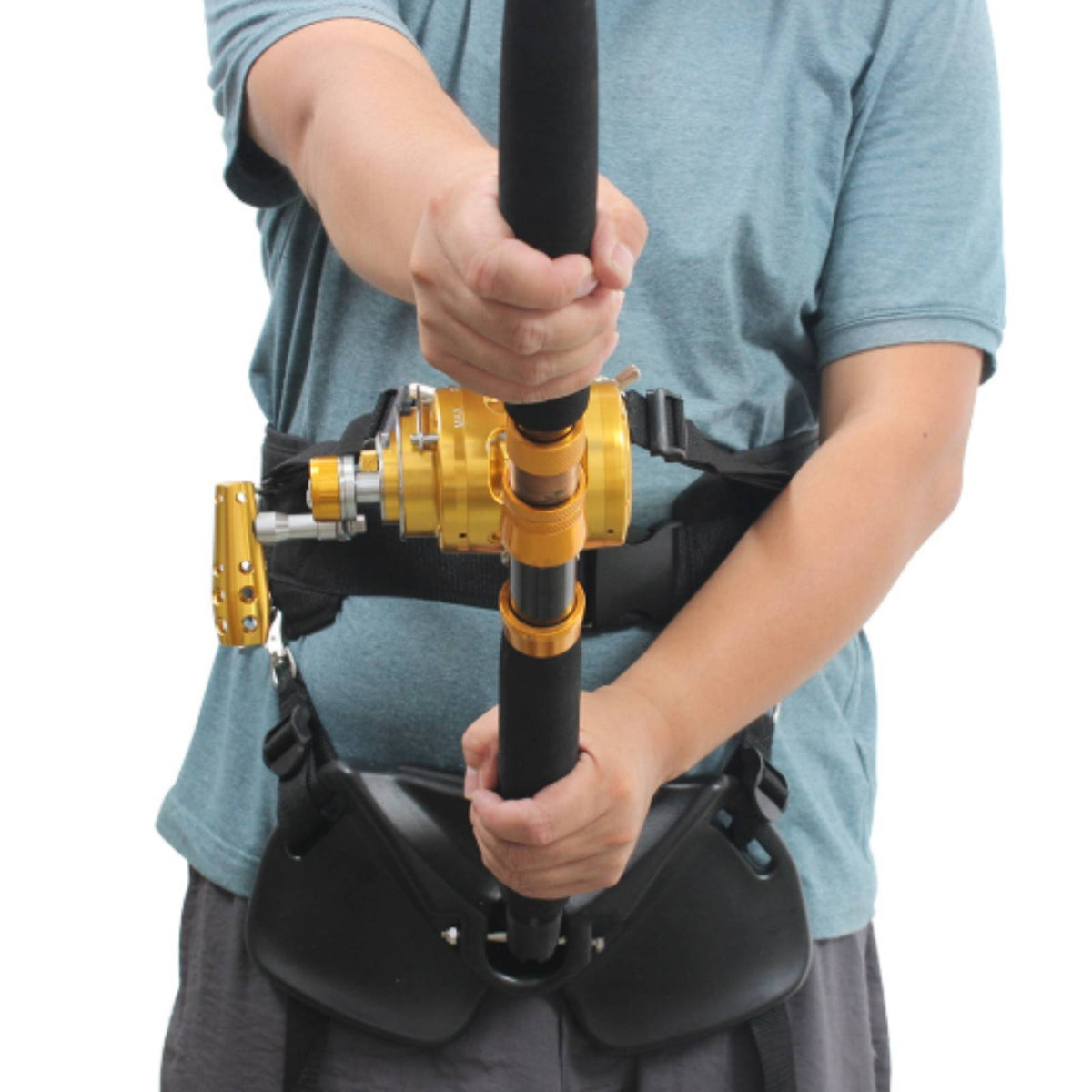 Fishing Waist Support Harness Load-Spreading Rod Fighting Harness with Waist Belt Comfortable Rod Fighting Belt for Anglers