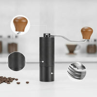 Textured Manual Coffee Grinder Sturdy Hand-Crank Coffee Grinder Ergonomic Kitchen Appliance Adjustable for Travelers