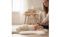 13 Pieces Rainbow Milestone Plaques with Base Boho Wooden Milestone Plaques