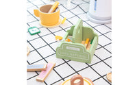 Wooden Tea Party Set Painted Plaything Smooth Edges