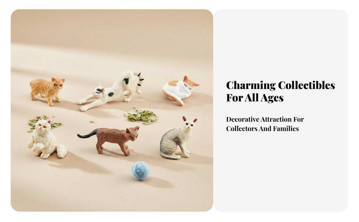 12 Pieces Small Feline Figurines Figurine Set Cute Appearance Realistic Cat Model Collection Solid Construction Realistic Animal Figure Set for Kids