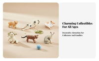 12 Pieces Small Feline Figurines Figurine Set Cute Appearance Realistic Cat Model Collection Solid Construction Realistic Animal Figure Set for Kids