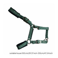 Adjustable Horse Halter with Lead Rope Buckle Adjustment Halter and Lead Rope Set Metal Hardware Equestrian Gear Quick-fit/removable for Stable, Riding School