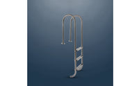 Three-Rung Pool Ladder Stainless Steel Pool Ladder with Handrails No-Holes Required for Backyard