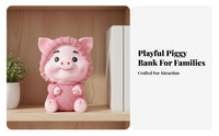 Piggy Bank Shatterproof Cartoon Pig Savings Bank Great Gift Home Decor Decoration for Kids, Children, Nursery Decor