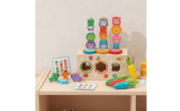 Sorting and Stacking Toy Fine Motor Wooden Sorting Toy Shape Sorter Educational Toys Non for Toddlers, Playroom, Daycare