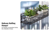 Space-Saving Railing Planter Rack Indoor and outsidedoor Use Hanging Planter Basket Easy Installation plant Pot Holder Adjustable fasteners for Apartment Dwellers, Gardeners, homeowners, Balcony, glazed openingsill, Indoors, glazed openings