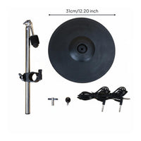 12 Inch Electronic Cymbal Three zone  Electronic Drum Cymbal Pad Universal Compatibility Musical Instrument Accessory for Drummers, Home Studio