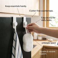 Storage Hook for Kitchen Organization Over the Door, Single for Students and Home Use, No Drill the Towel for Closet