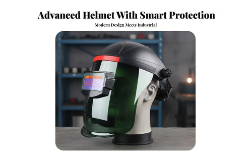 & IR Protection Auto-Darkening Metal-Joining Helmet Shockproof Resistant Auto Darkening Metal-Joining Helmet Comfortable Fit for Welders