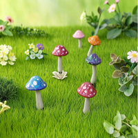 5 Pieces Toadstool Garden Stakes Printed Garden Stake Lightweight for Homeowners