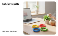 4 Pieces Textured Sensory Bracelet Silicone Calming Wristband Child Textured Sensory Wristband for Kids, Adults, Classroom, Office, Travel